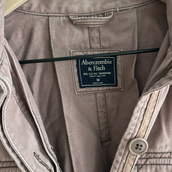 Abercrombie & fitch M cotton shirt jacket mauve - Picture 2 of 6
